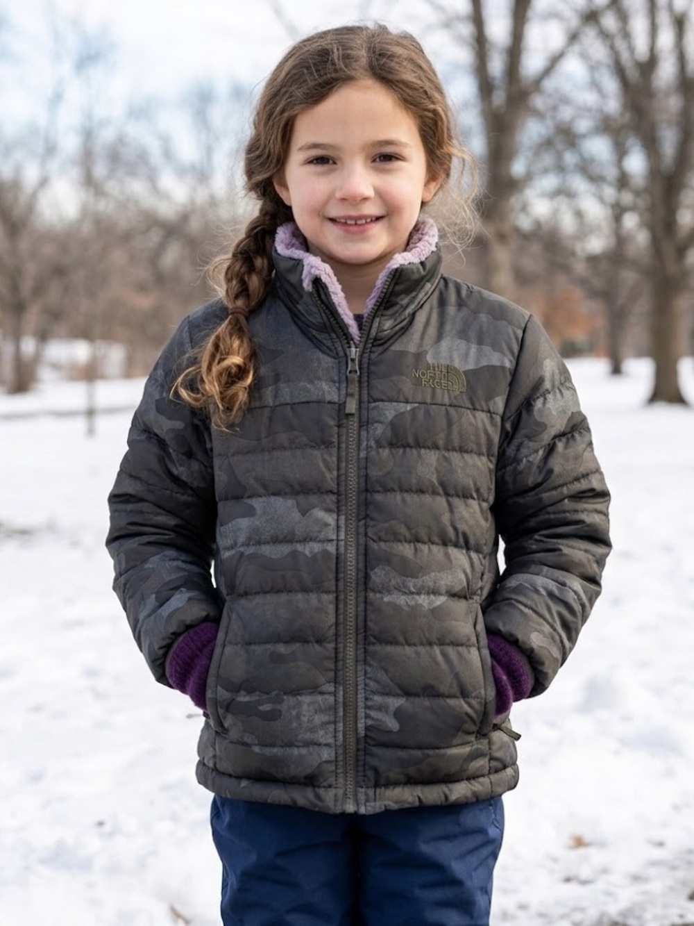 The North Face Kids Camo Puffer Jacket